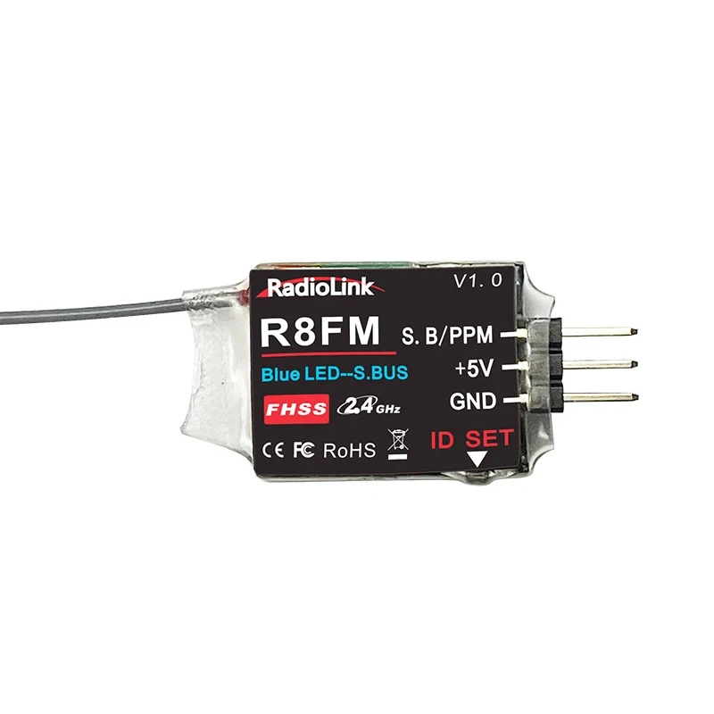 Radiolink R8FM Mini 2.4G 8 Channels 8CH Receiver FHSS for T8FB Support S-BUS PPM