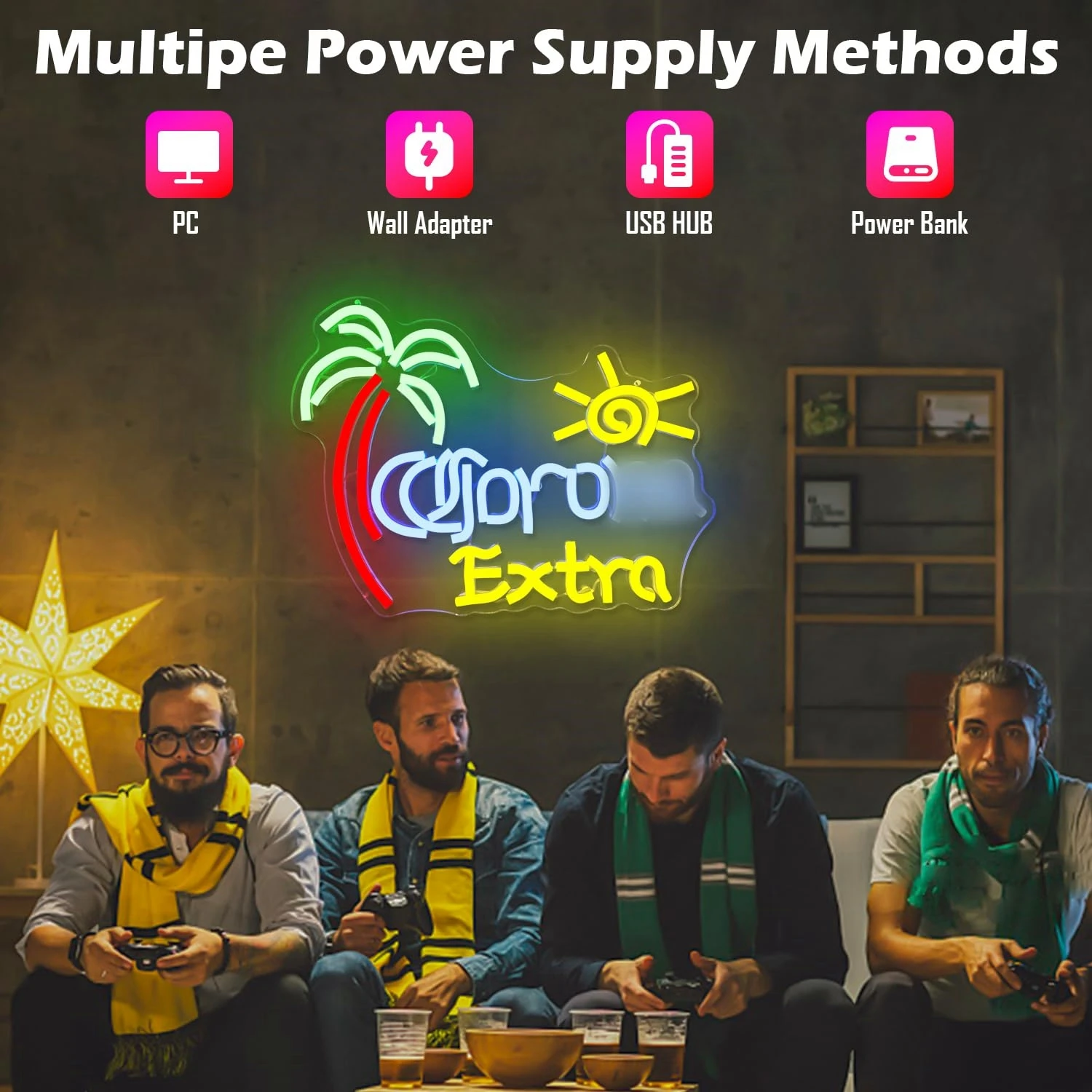 مخصص النيون علامة شخصية النيون LED تسجيل USB بالطاقة متعدد الخط اللون لشريط حفل زفاف عيد ميلاد غرفة نوم الجدار الديكور #4