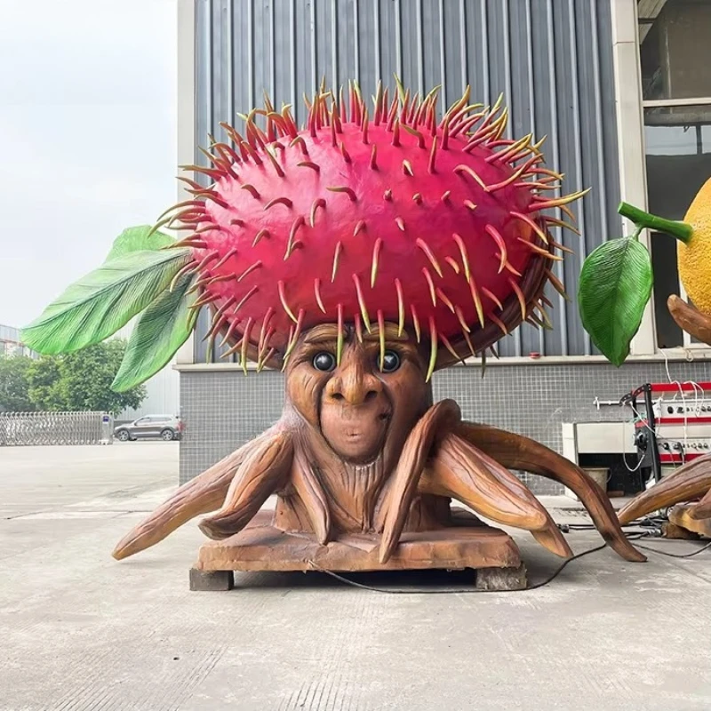 Handmade animated tree talking model rambutan tree talking