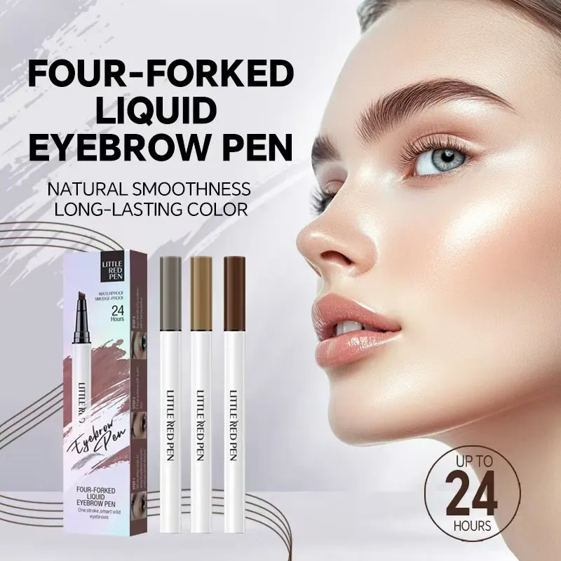 

3-color eyebrow pencil, waterproof and sweatproof dual-tip eyebrow pencil, easy to use for newbies, recommended by celebrities