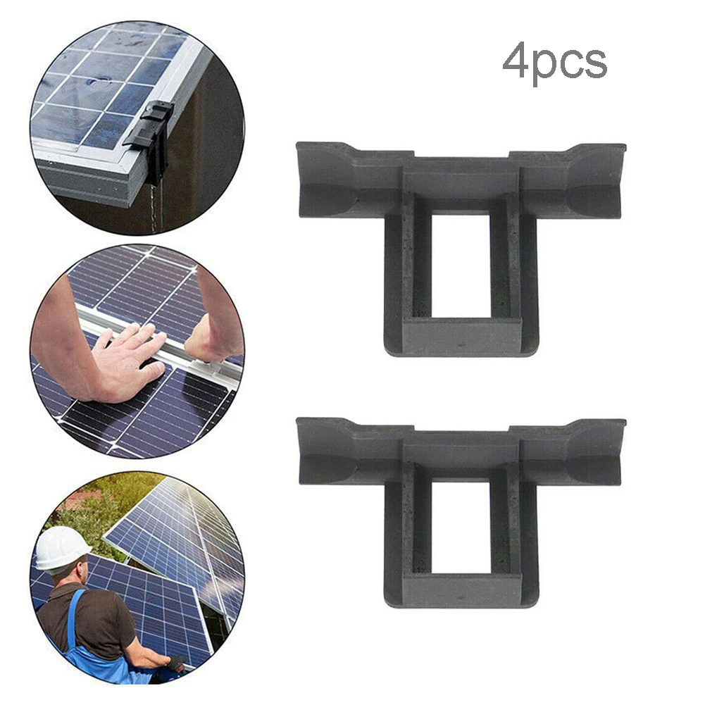 4 Pcs Solar Panel Water Drainage Clips Plastic PV Modules Cleaning Clips For Water Drain 30mm 35mm Solar Photovoltaic