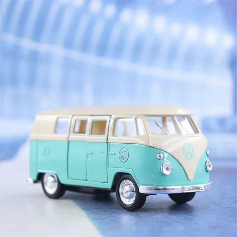 WELLY 1:36 Volkswagen BUS T1 High Simulation Diecast Car Metal Alloy Model Car Children\'s toys collection gifts B910