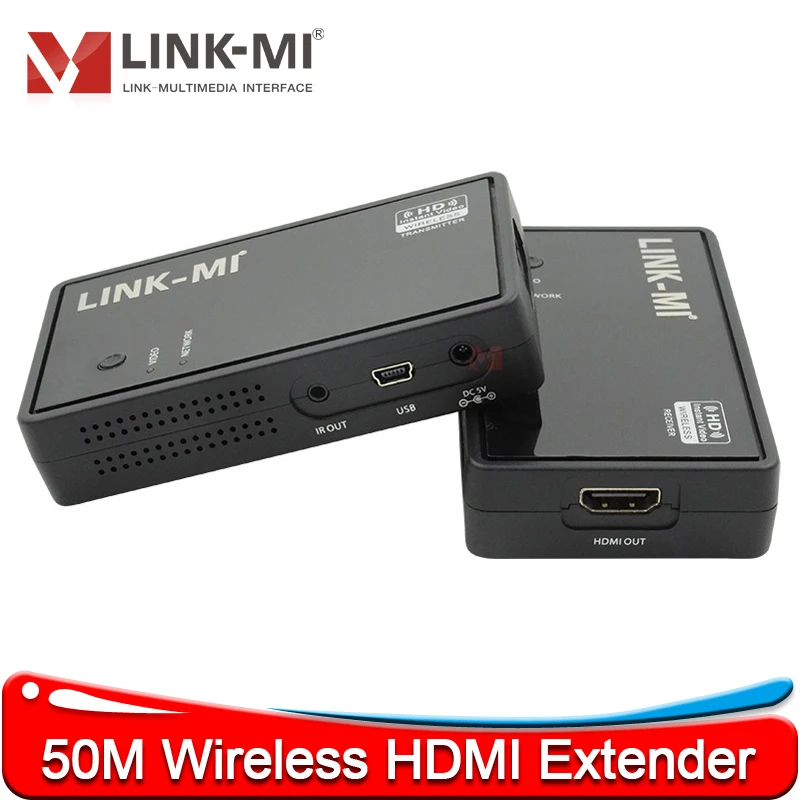 50m Wireless HDMI Extender 5GHz Audio Video HDMI Transmitter Receiver For Blu-ray Player/DVD/PC/Laptop/HDTV Wireless Extender