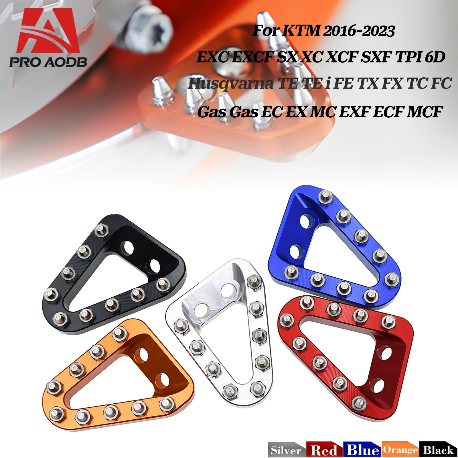 Motorrad CNC Hinterradbremspedal-Trittplattenspitze für Husqvarna TC TE FC FE für KTM EXC EXC-F SX SX-F XC XC-F XCW XCF-W 2008-2016