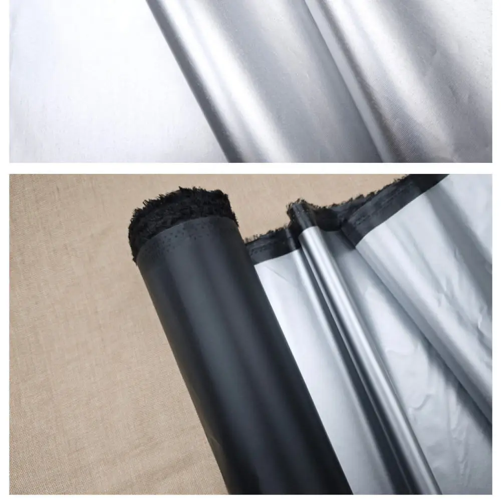 Titanium Silver Blackout Fabric Sun Protection Heat Blocking Material For Patio Canopy Shade Sail Garden Tent