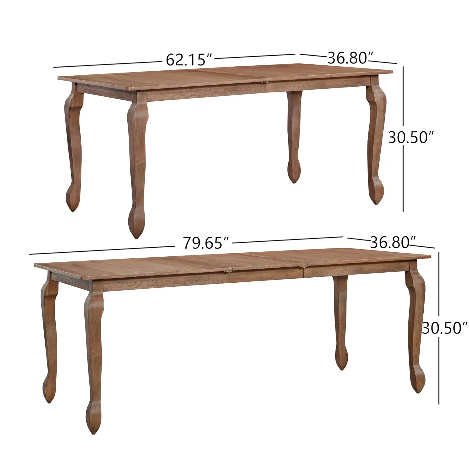 Dale 9 Piece Dining Table Set for 8 with Chairs, Wooden Extendable Dining Room Table Set with Butterfly Leaf Design