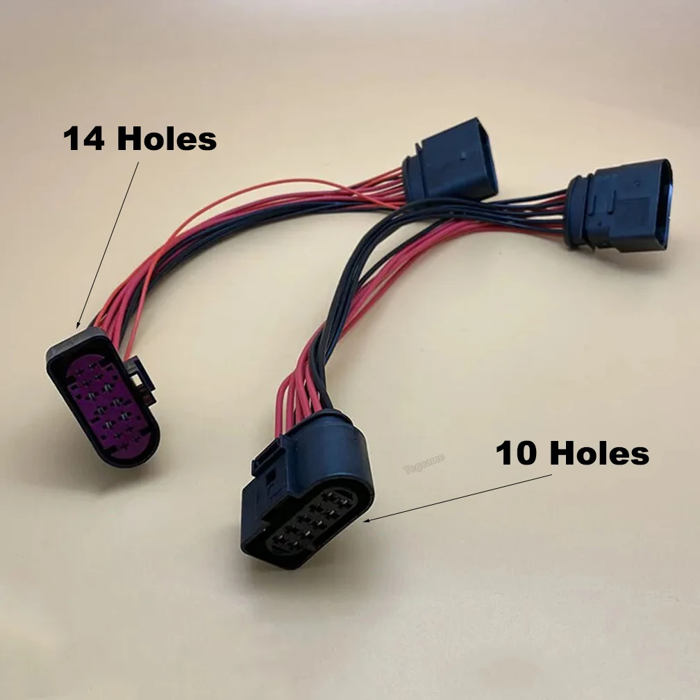 Para audi a3 a4 a6 q3 q5 q7 carro xenon farol montagem tomada extensão arnês peças de automóveis acessórios veículos