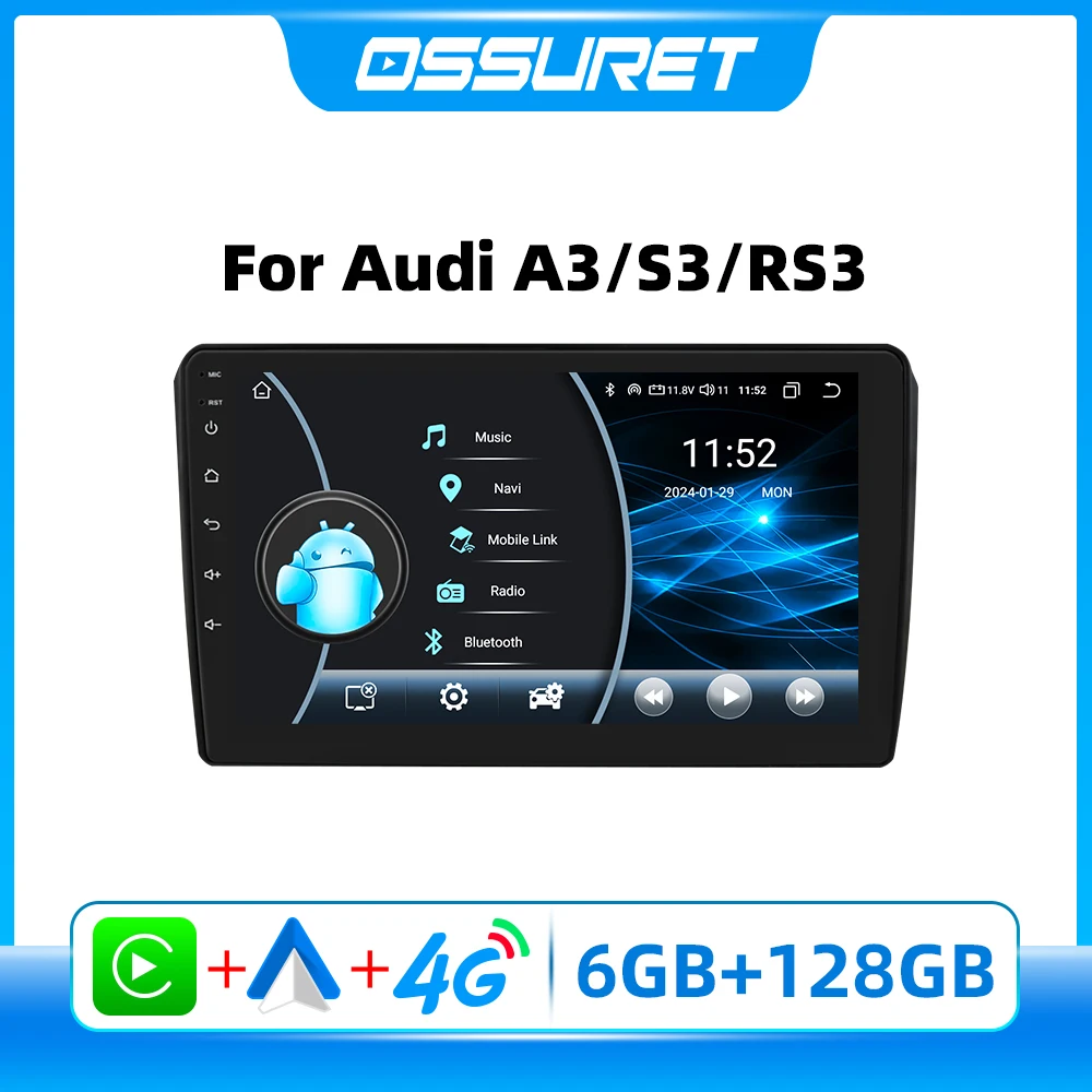 

Multimedia Android Car Radio for Audi A3 8P 2003 -2013 Carplay Wifi GPS Android Auto Radio Stereo 8581 Intelligent Screen Player