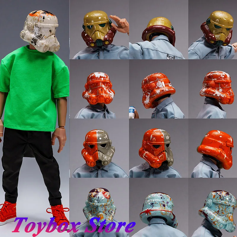 

TrickyMan12 Trendy Figure 1/6 STOPWARS Pt.13 Atmosphere White Yellow Orange Blue Helmet Trooper 12" Single Head Sculpt Soldier