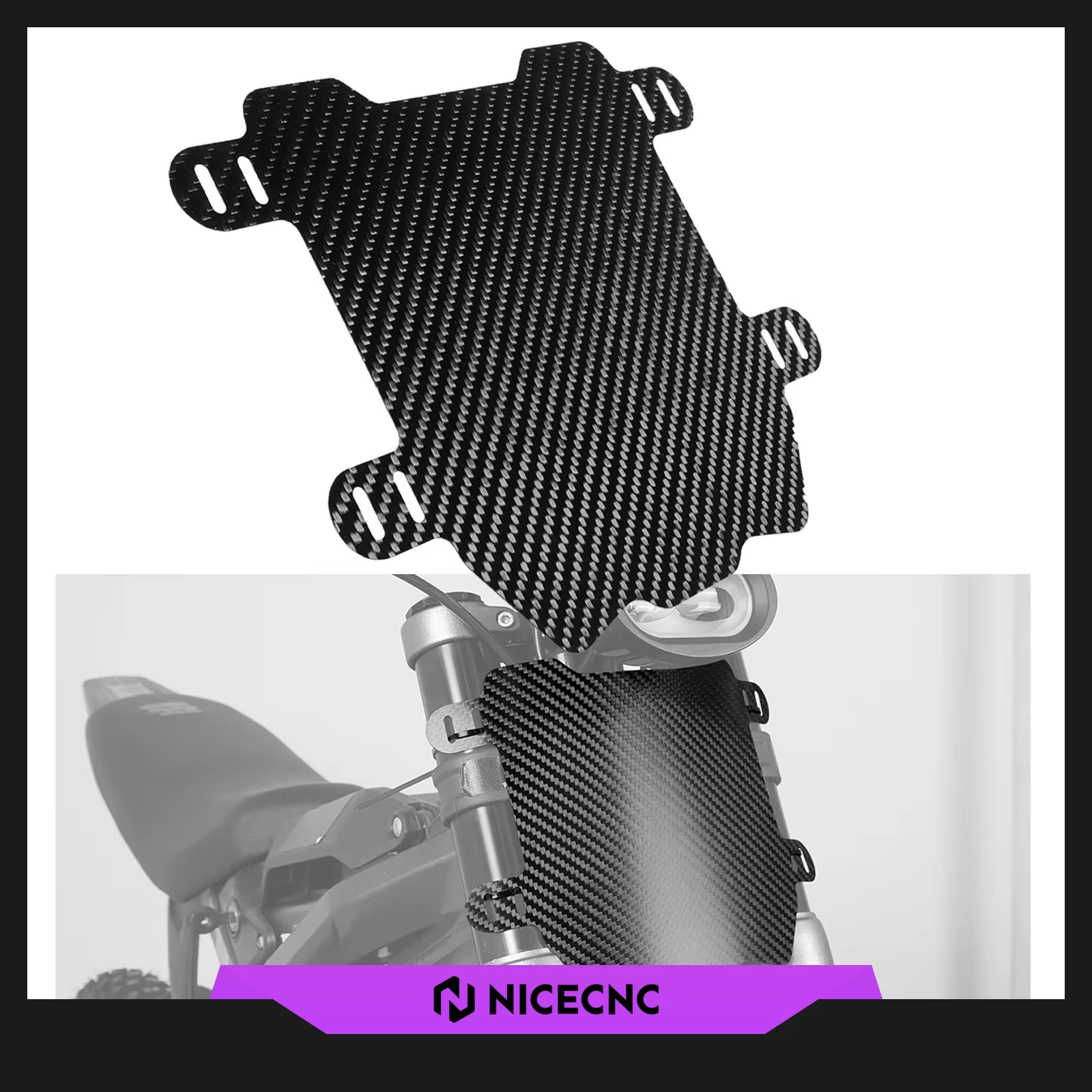 

2025 2024 2023 For Surron Light Bee X S L1E Surron Electric Bike Front Number Plate License Board Carbon Fiber For Surron Parts
