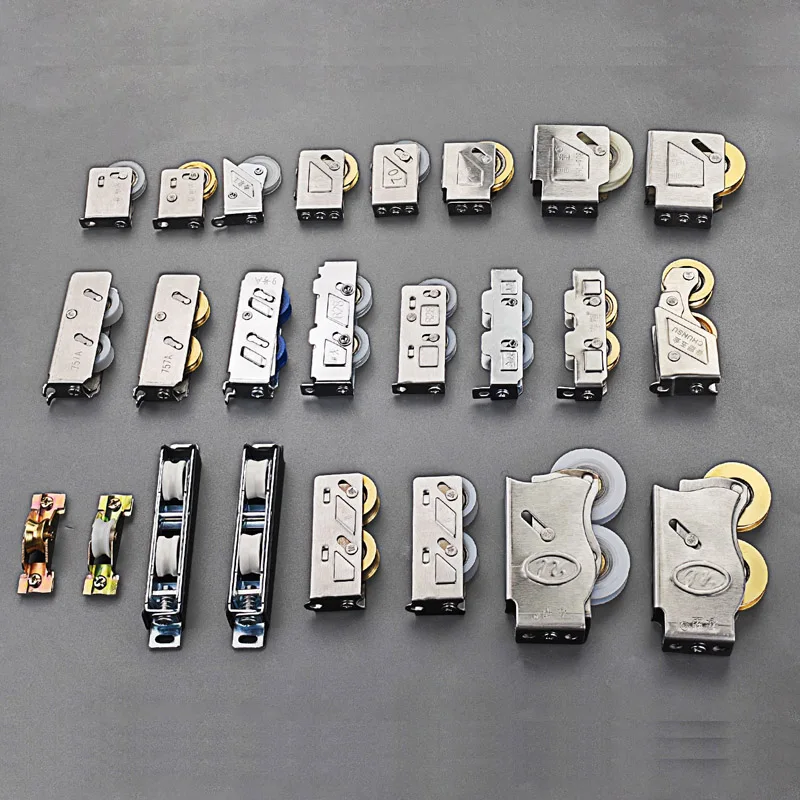 2PCS 73 Aluminum Alloy Door And Window Pulley 90 Push-pull Glass Door Track Wheel 80 Moving Window Wheel 828 Type Copper Wheel