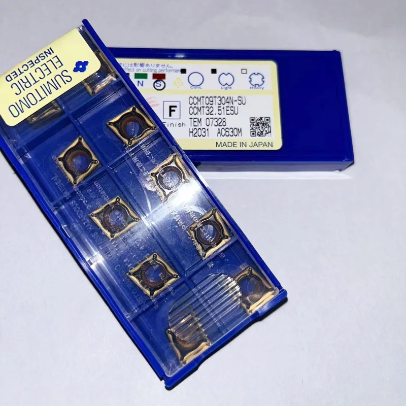 Imagem -03 - Sumitomo Cnc Girando Ferramenta Lâmina Carbide Insere Ccmt09t304n-su Ac630m Ccmt09t308n-su Ac630m 10 Pcs