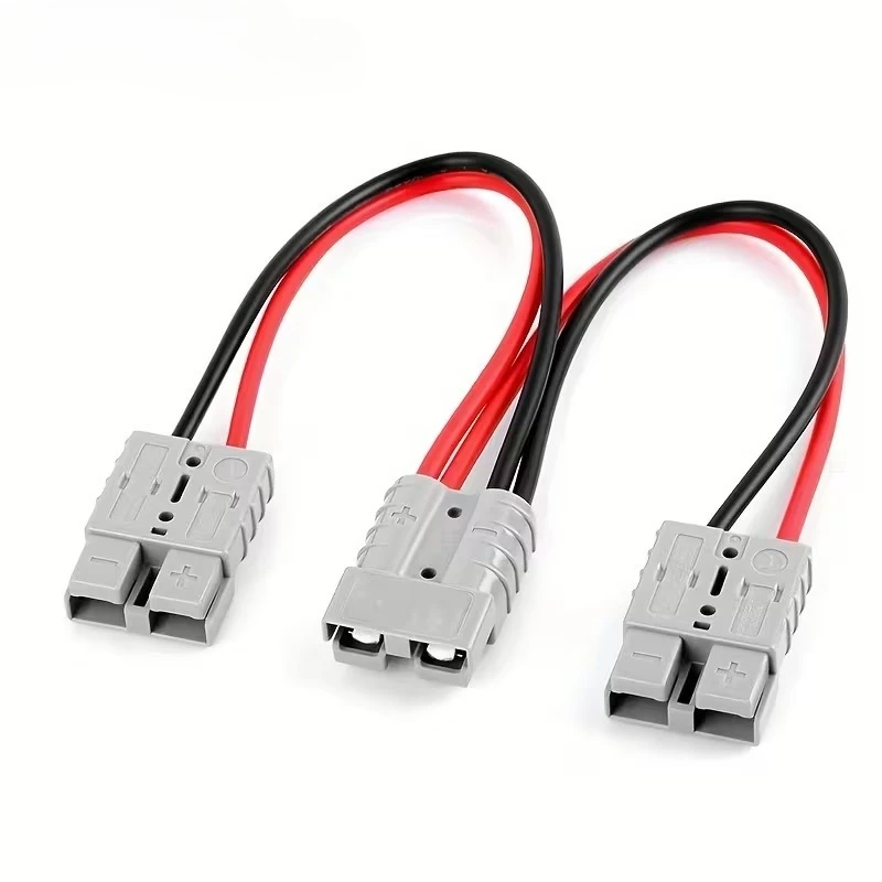 50A Y-Type Splitter Connector, 10AWG Quick-Release Automotive Cable Power Connector for Charging, Winches, Trailers,