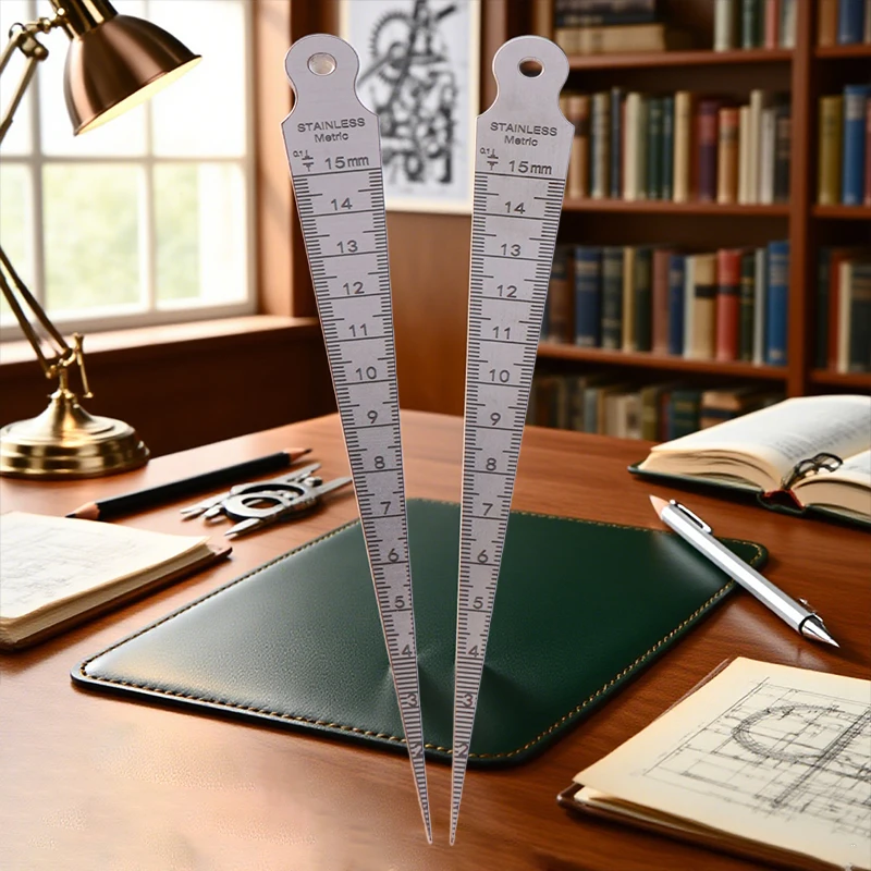 1-15mm Stainless Steel Taper Gauge Feeler Inner Diameter Ruler Gap Hole Measuring Tool For Gap Taper Aperture Scale