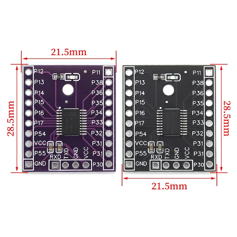 1/5/10PCS STC8G1K08 Core Board TSSOP20 Development Board Demo Board Learning Board STC8 Purple Board/blackboard