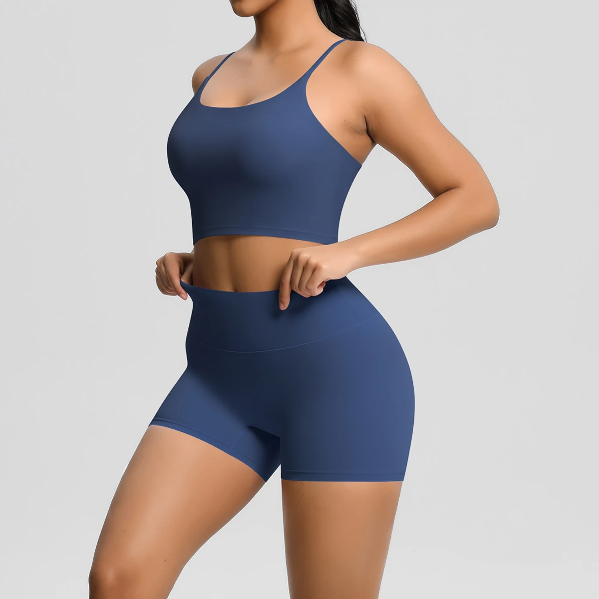 2 Piece Yoga Clothes Women 2pcs Patchwork Sport Yoga Suit Sports women's yoga bra Quick Drying Cycling Workout Gym Shorts