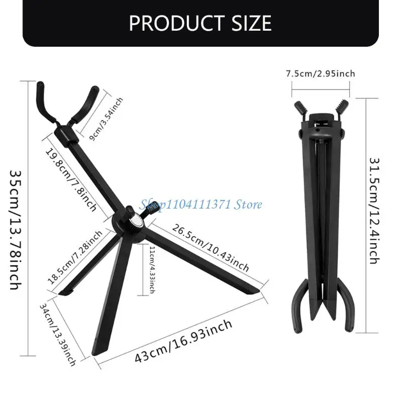 حامل الساكسفون المحمول P9FC التصميم المعدني البناء المعدني سهلة الإعدادات #6