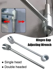 Herramienta de ajuste de bisagra de puerta, doblador de bisagras de doble extremo, llave de ajuste de huecos, herramienta de reparación de bisagras de puerta, ahorro de trabajo