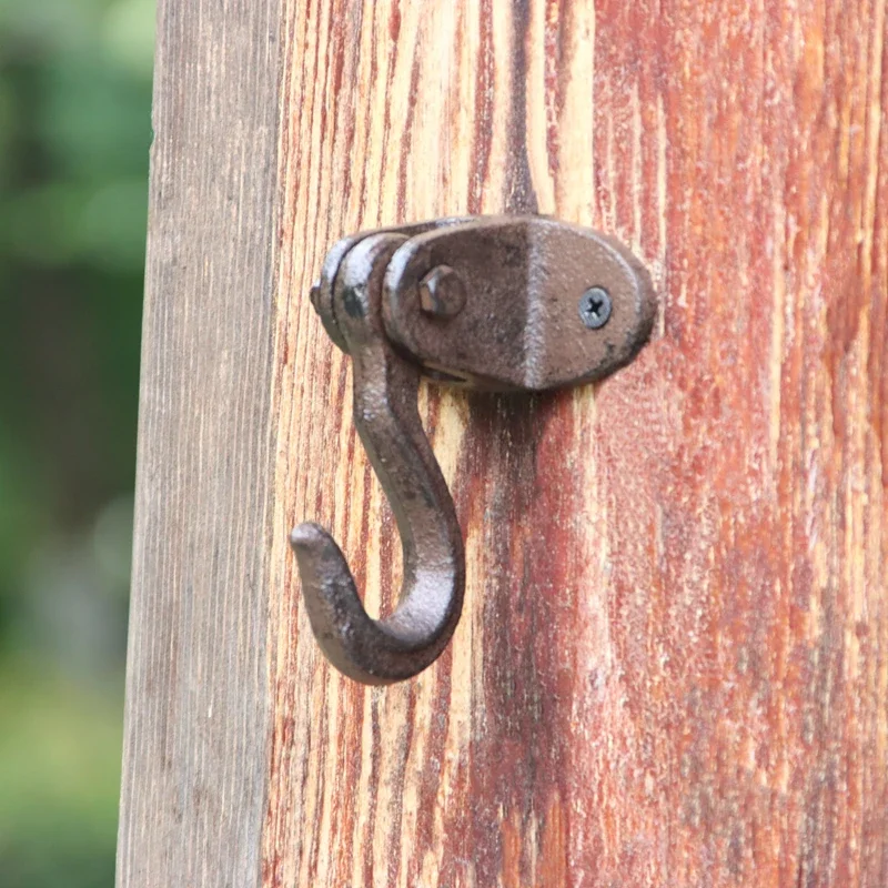 European Style Creative Cast Iron Hooks Retro Single Hook Courtyard Wall Cloakroom Decoration