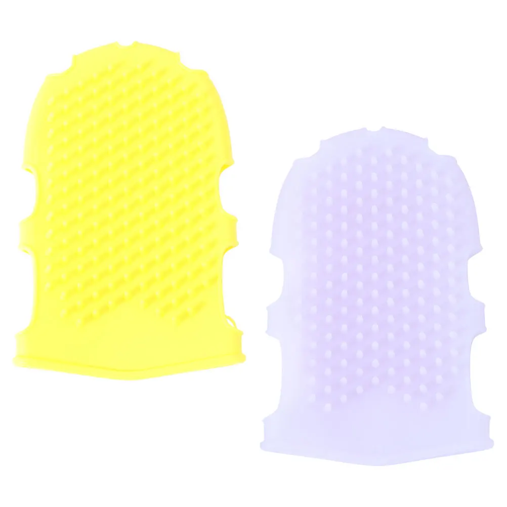 

2Pcs Bath Shower Glove Exfoliating Body Scrubber Gloves Silicone Stretchable Dead Skin Remover Bath Gloves for Men Women