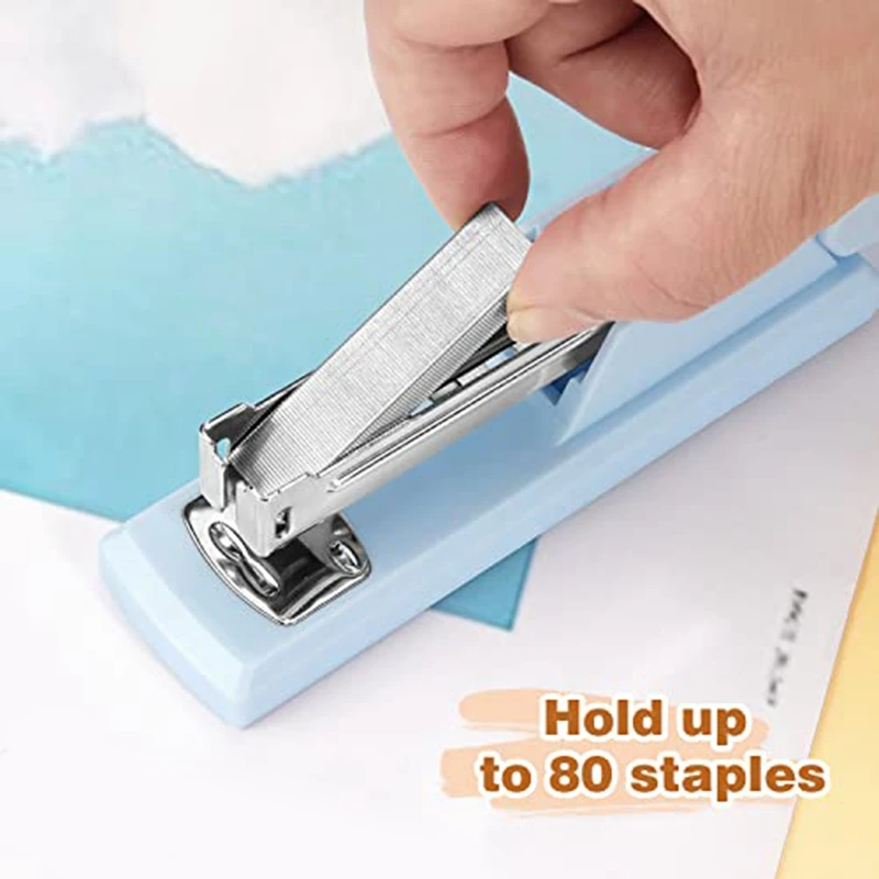 1 Piece Office Stapler For Desk Portable Durable Staplers Office Supplies (Pink)