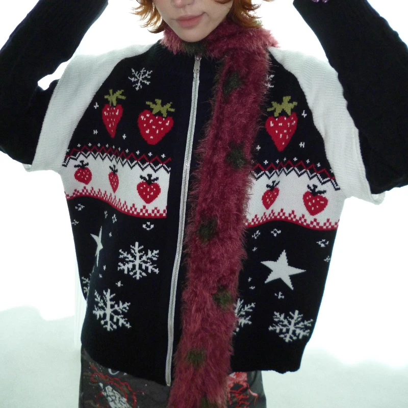 شتاء جديد لطيف الجاكار سستة فضفاضة سميكة الدافئة المرأة سترة الأصلي الرجعية تصميم تنوعا التخسيس سترة معطف السيدات #2