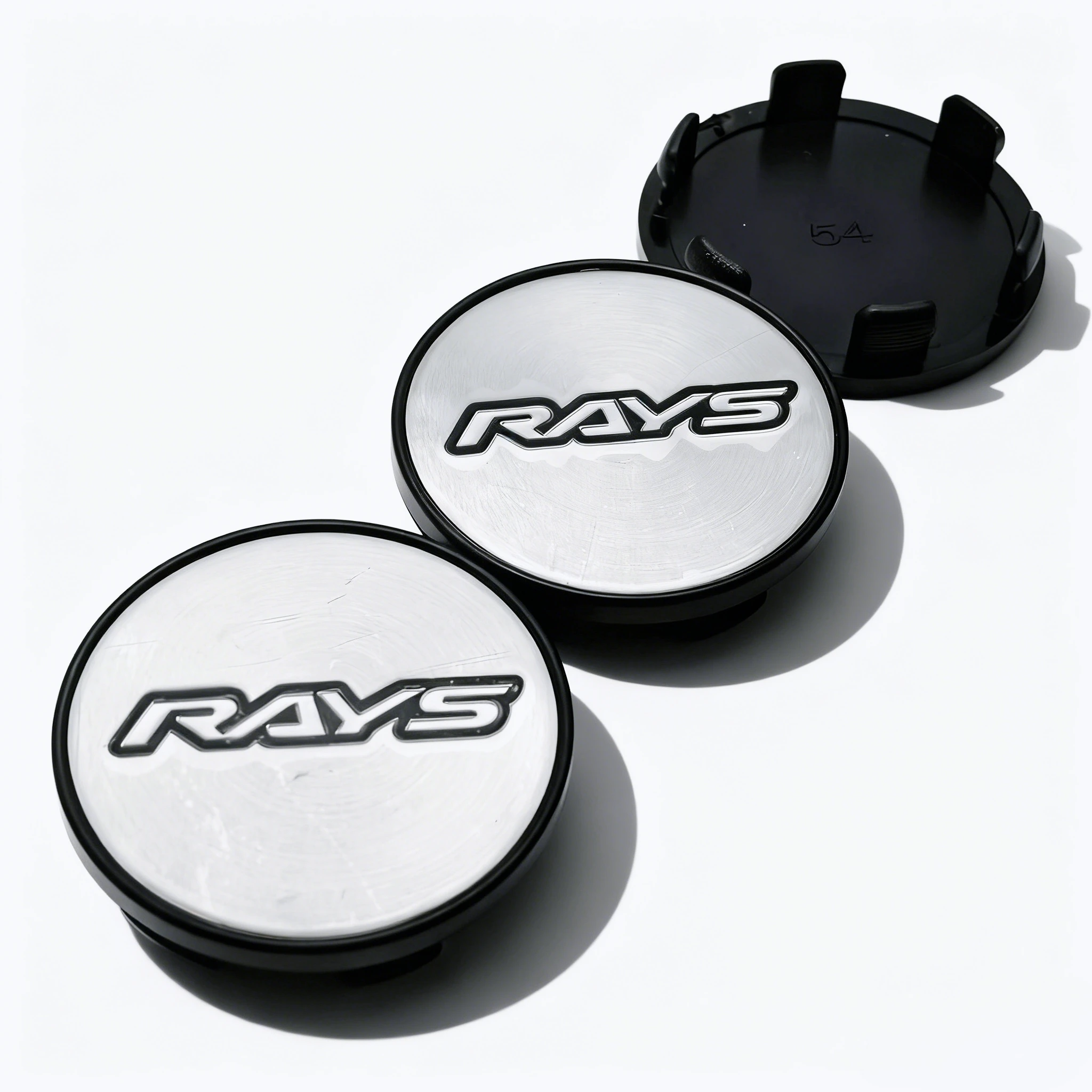 4 قطعة JDM الفضة الأسود الأشعة شعار شعار سيارة عجلة مركز قبعات 54 مللي متر 49 مللي متر حافة Hubcaps غطاء عجلات غطاء محور استبدال اكسسوارات السيارات #4