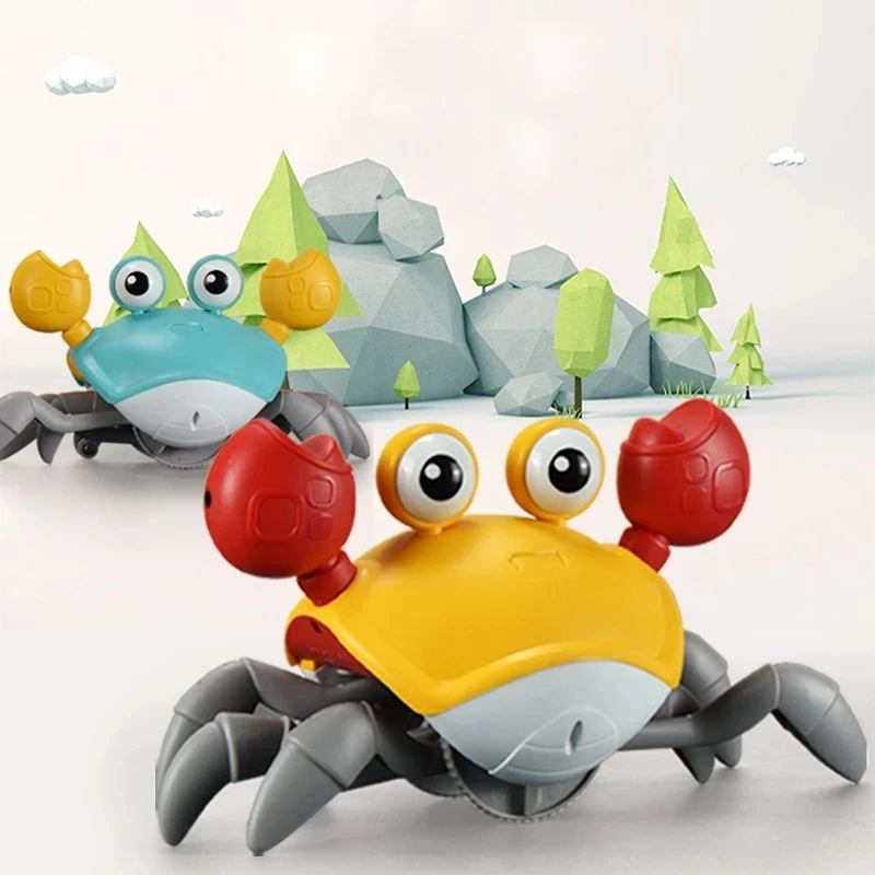 MMBL  Intelligent Electronic Toys Induction Crab Electric Pet With Musical  Safety Material Gifts For Children English version