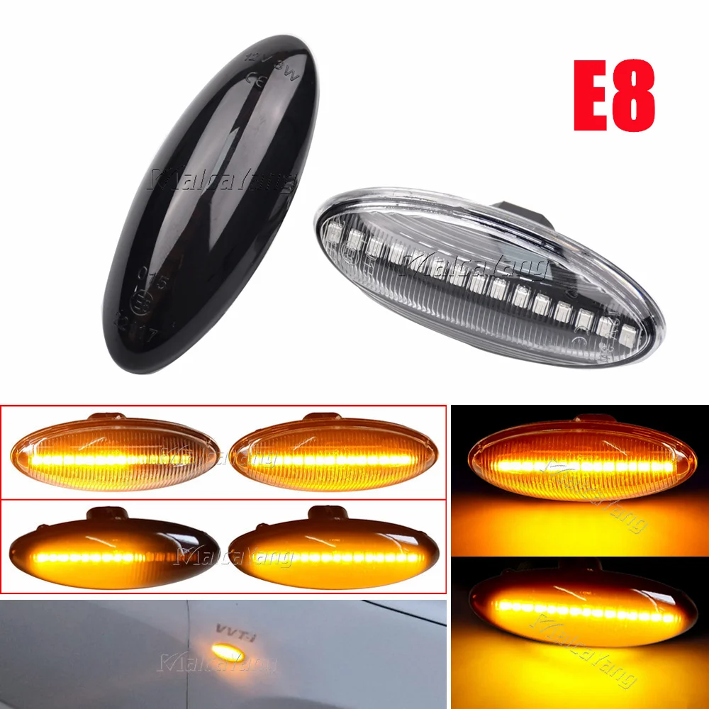 2X LED Turn Signal Light Dynamic Side Marker Fender Sequential Lamp For Toyota Yaris Vitz XP90 RAV4 XA30 MK3 Auris E150 Corolla