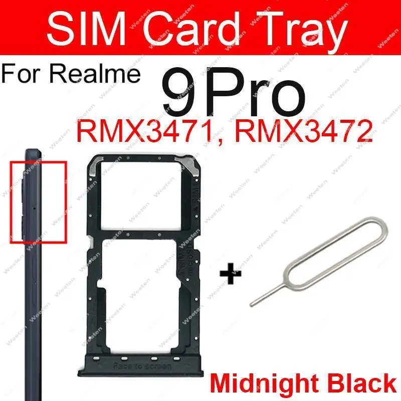 Sim Card Tray For Realme 9 9 Pro 9i 4G 5G Dual SIM Card Slot Holder   Card Adapter Replacement Reapir Parts