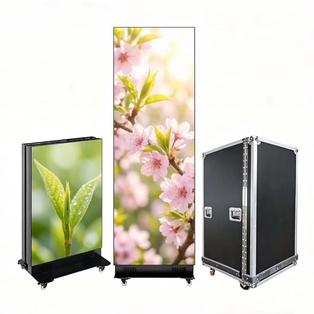 Indoor GOB P1.86 High Bright Floor Standing LED Poster Screen LED Totem Display Manufacturer Supplier