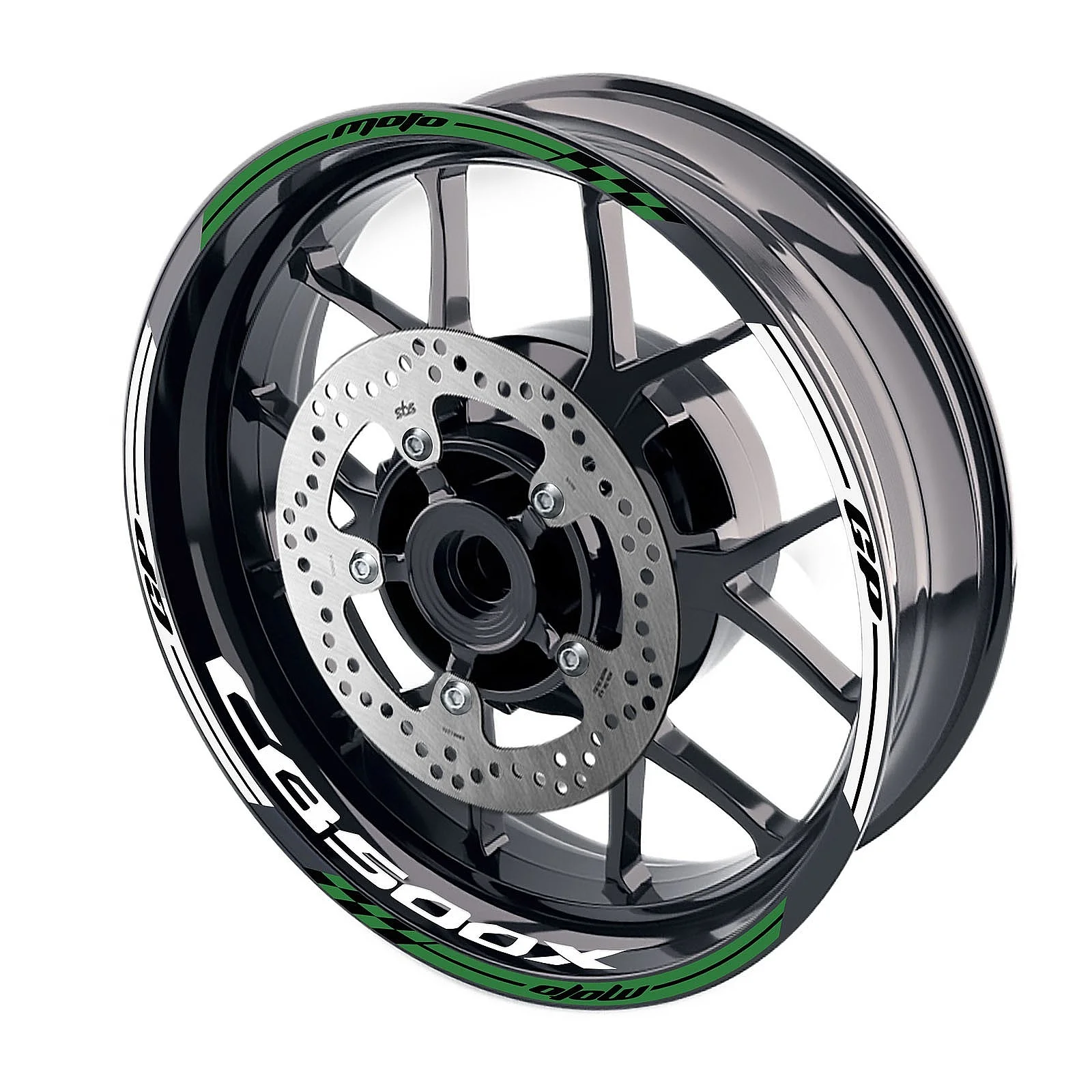 Glossy Dark Green 17 inch GP01 Wheel Rim Decals Stripe Sticker For Honda CB500X 15-18