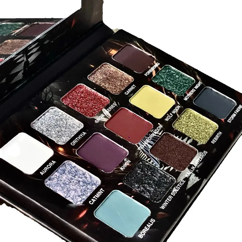 Nightclub King Underground City Eyeshadow Palette 15 Colors Blue Purple Iridescent Shimmer High-End Disaffected Cold Makeup