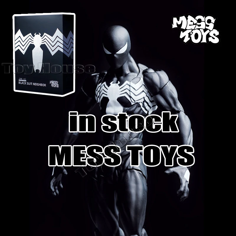 Mess Toys Facftory Figuur Zwart Pak Neighbor Symbiont Scarlet Spider Kaine Parker Zwart Rood Spider Action Figure Speelgoed Cadeau