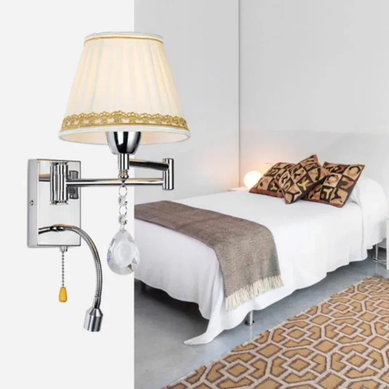 Modern Rocker Bedside Wall Lamp Europe Bedroom Study Scone Light Hotel Asise Lighting