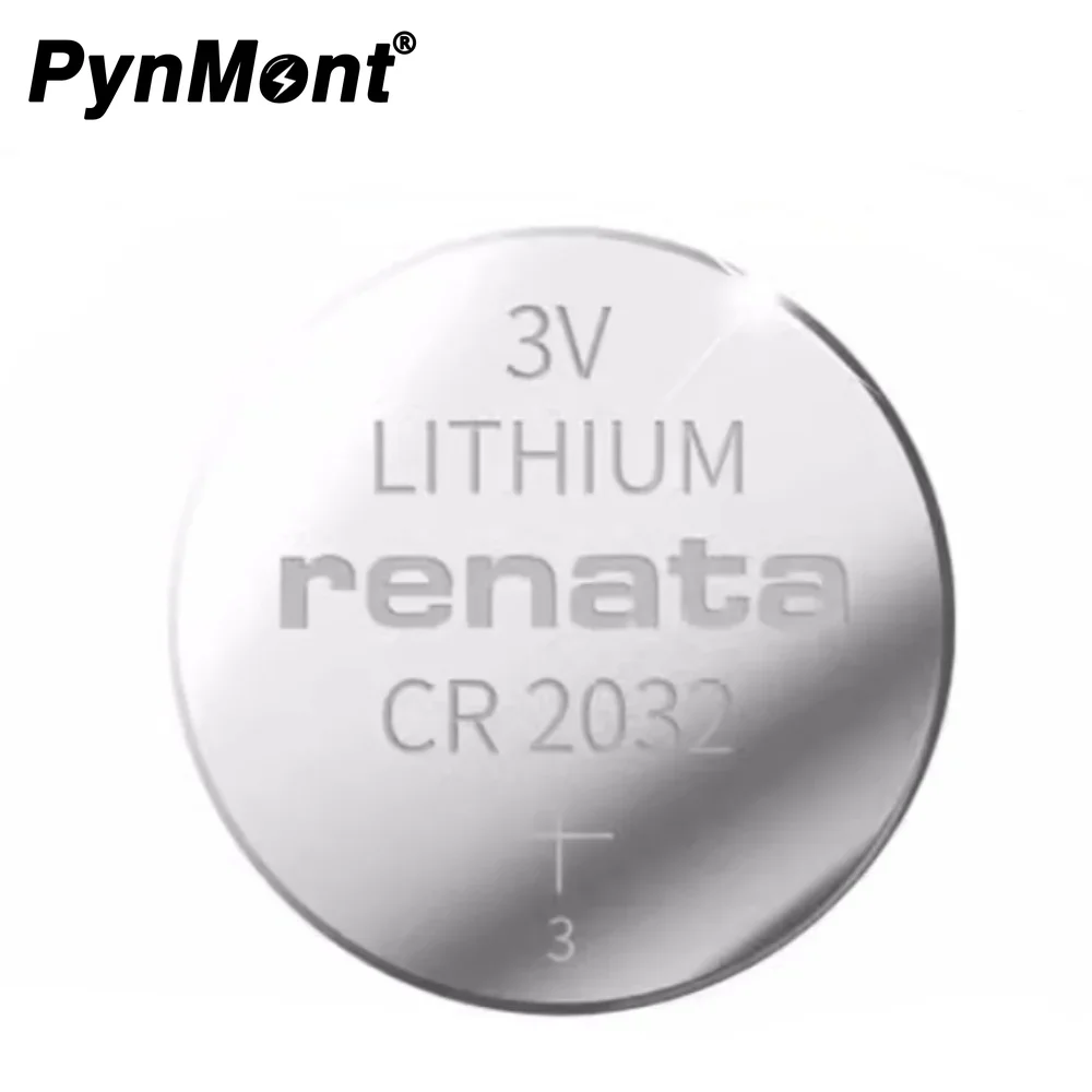 2PCS RENATA CR2032 CR 2032 DL2032 ECR2032 3V Lithium Battery for Car Key Watch Toy Remote Control Button Coin Cells