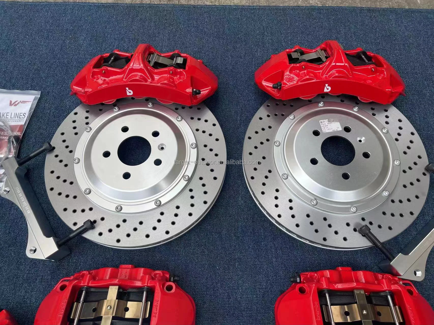 2022 Modified racing brake kits 6 pot brake caliper kit GT6 disc 355/362/380/405mm for golf 7 r GTI