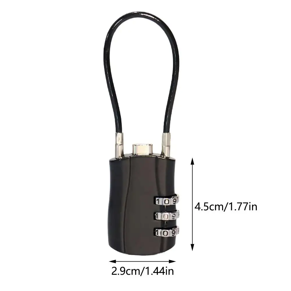 قفل خوذة بكلمة مرور، قفل كابل فولاذي لأمن خوذة الدراجة النارية، قفل مجمع مضاد للسرقة #6