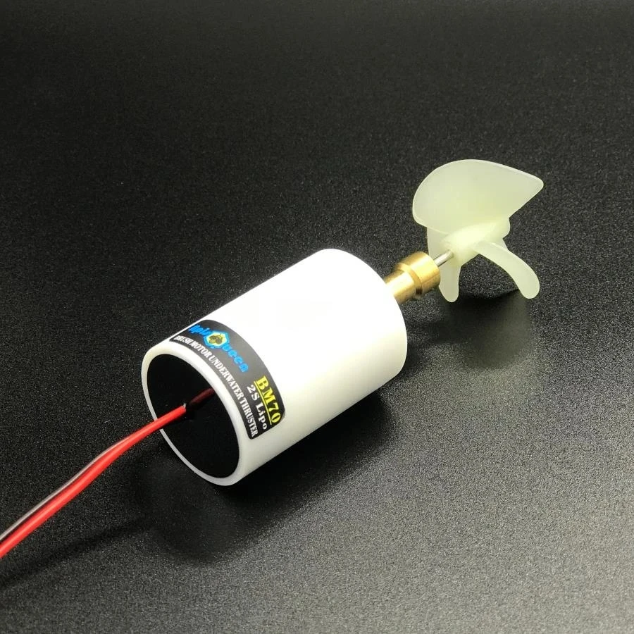 Apisqueen ทรัสเตอร์แปรงใต้น้ำ7.4V12V/ตัวขับเคลื่อน/ใบพัด/ชุดดันสำหรับเรือ RC/rov/trawler/ robot/auv