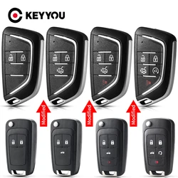 KEYYOU Modified Remote Key Shell For Chevrolet Cruze Epica Lova Camaro For Opel Vauxhall Insignia Astra Mokka For Buick Flip Key
