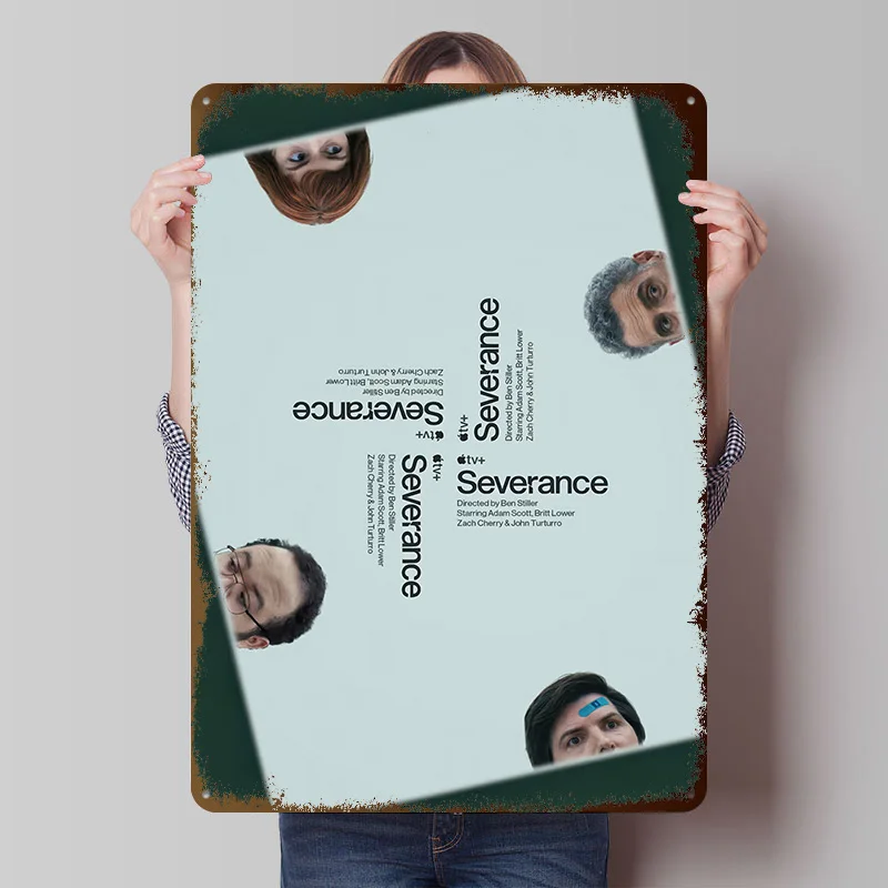 Severance TV Show Printed Poster Customized Wall Art Retro Vintage Metal Tin Signs for Decoration Home Decor Accessories House