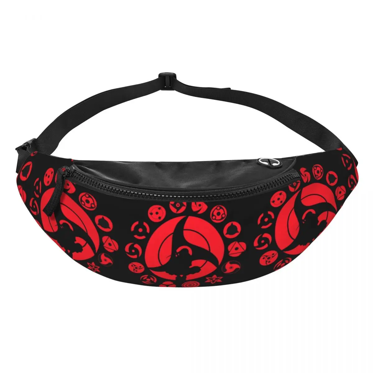 

Custom N-Narutoes S-Sasukes Comics Printed Fanny Pack Men Women Crossbody Waist Bag for Hiking Phone Money Pouch