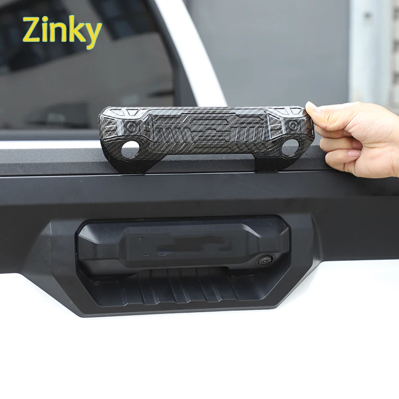 

ABS Carbon Fiber Pattern Car Tailgate Handle Cover Decoration Sticker For Toyota Tundra Pickup 2022+ Exterior accessories