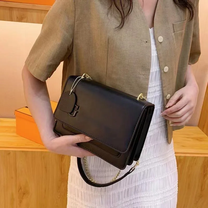 Popular Women\'s 2023 Cross Border New High Grade Light Luxury Single Shoulder Chain Crossbody Small Square Bags