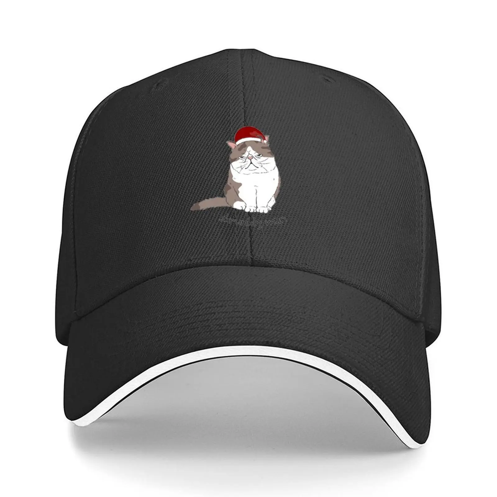 

Skrunkly Man Christmas Santa Cat Meowy Catmas Baseball Cap Winter hat sun hat funny hat Elegant Women's Hats Men's