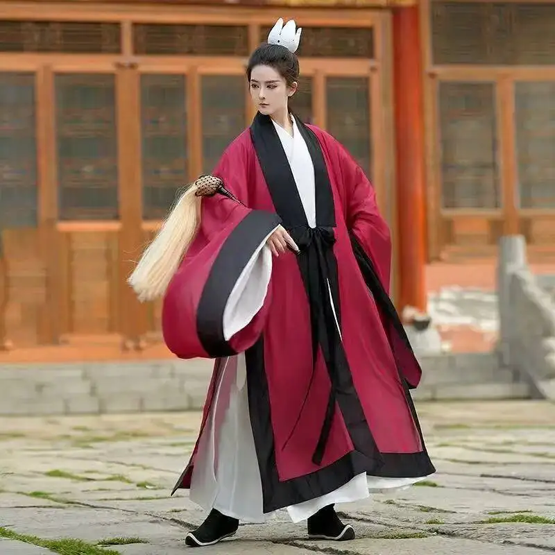 

Autumn Winter Taoist Robe Men Women Traditional Ming Dynasty Hanfu Dress Halloween Monk Cosplay Costume Meditation Practice Suit
