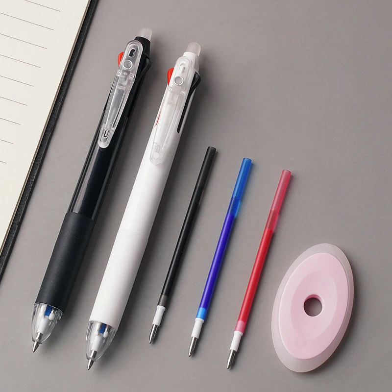 3 In 1 Erasable Gel Pen 0.5mm Refills Multicolor Pen Washable Handle Office School Japanese Kawaii Stationery