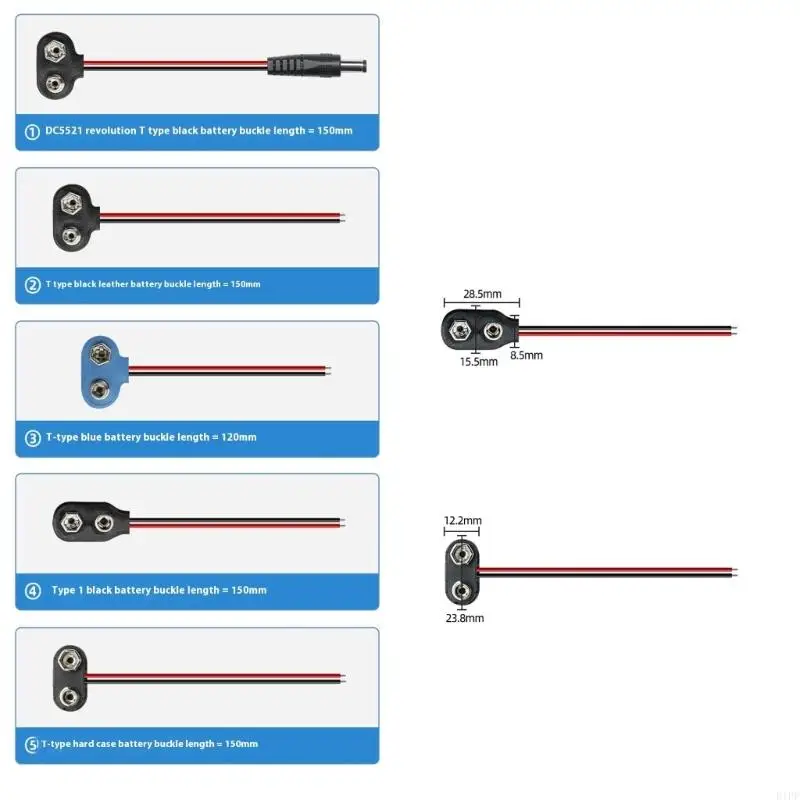 E1PF بطاريات ثقيلة Clip Tester ABS T/I SHPED DC5521 ملحق معدات الاختبار الاحترافية