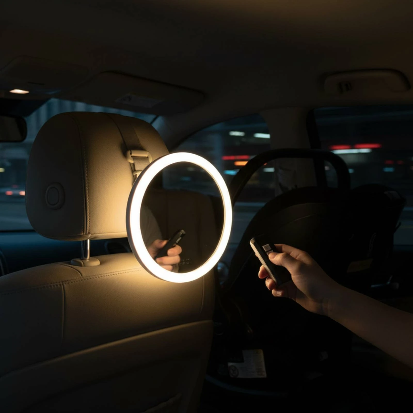 led-car-baby-mirror-rotatable-rotating-baby-car-mirror-lighted-360°-adjustable-for-parents