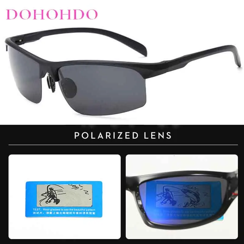 

New Brand Designer Semi-Rimless Polarized Sunglasses Men Woman UV400 Outdoor Sports Anti-Glare Cycling Driving Windproof Goggles